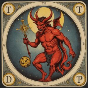Combinação das cartas O Mundo e O Diabo sobre o futuro