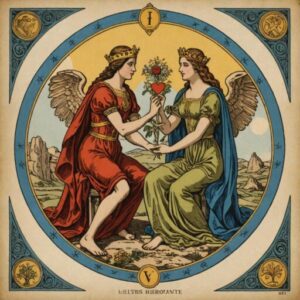 Combinação das cartas O Mundo e O Hierofante no amor
