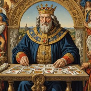 Combinação das cartas O Mundo e O Imperador no trabalho