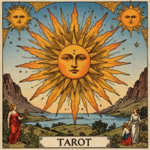 Combinação das cartas O Sol e A Estrela como conselho do dia