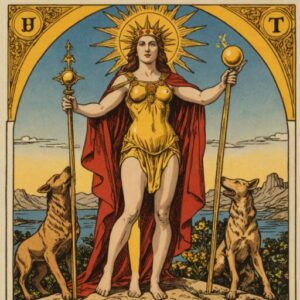 Combinação das cartas O Sol e A Justiça no trabalho