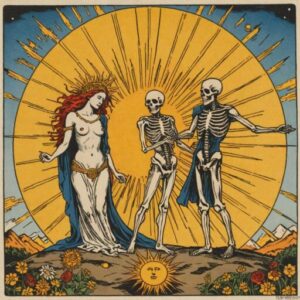 Combinação das cartas O Sol e A Morte em relacionamentos