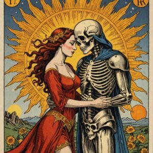 Combinação das cartas O Sol e A Morte no amor