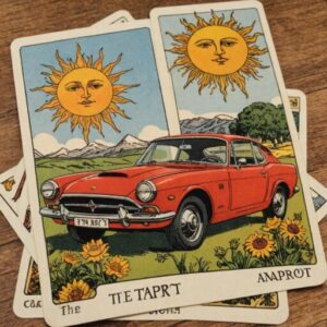 Combinação das cartas O Sol e O Carro em relacionamentos
