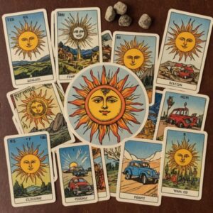 Combinação das cartas O Sol e O Carro na vida espiritual