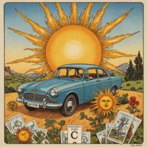 Combinação das cartas O Sol e O Carro no trabalho