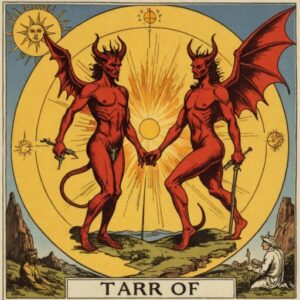 Combinação das cartas O Sol e O Diabo na vida espiritual