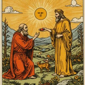 Combinação das cartas O Sol e O Eremita como conselho do dia