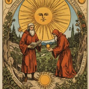 Combinação das cartas O Sol e O Eremita no trabalho