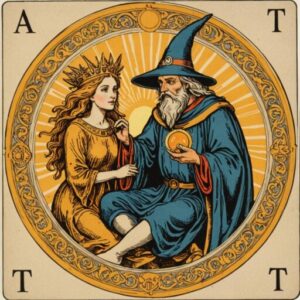 Combinação das cartas O Sol e O Mago em relacionamentos