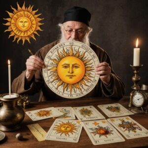 Combinação das cartas O Sol e O Mago no trabalho