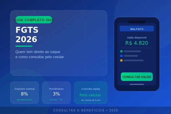 FGTS 2026: quem tem direito ao saque e como consultar o saldo pelo celular